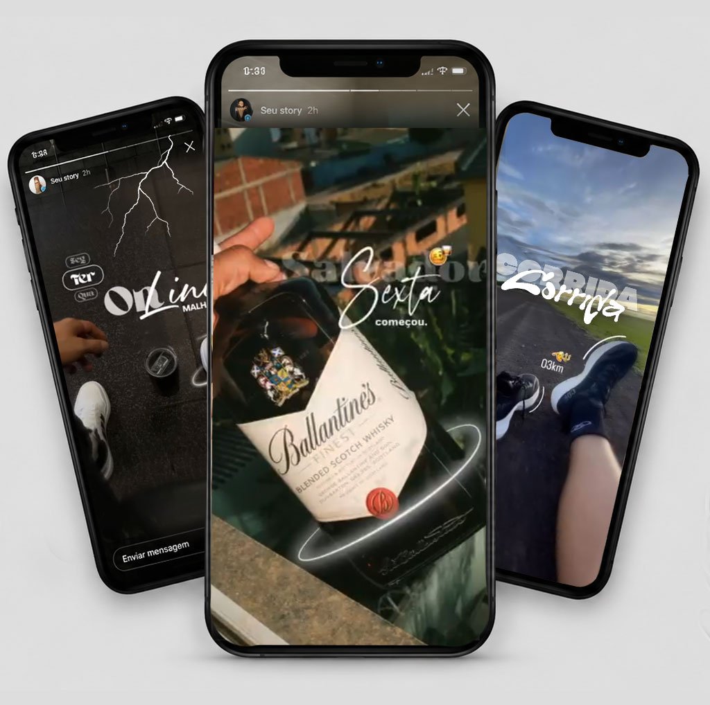 Story com adesivo para Instagram